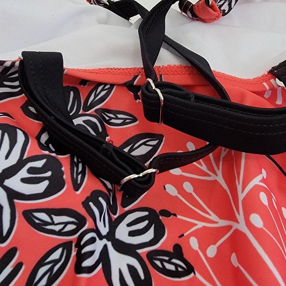 Yonique Two Piece Blouson Tankini Swimsuits for Women NWT size M - Picture 7 of 14